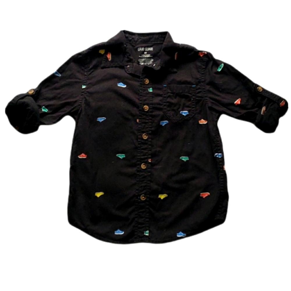 Okie Dokie Black Button Down Boy's Shirt Size 4t